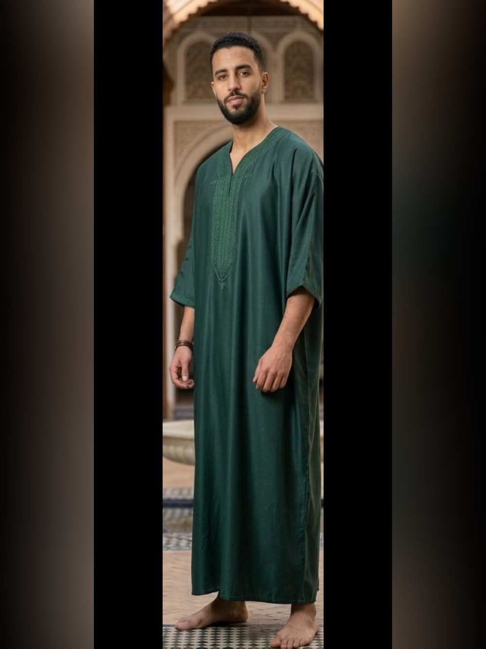 Forest Green Gandoura Morocco